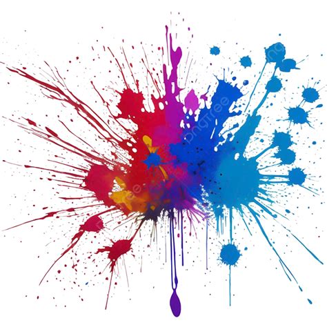 Colorful Splatters On Transparent Background, Colorful Watercolor, Paint, Splatter PNG ...