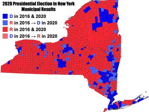 2020 Presidential Election in New York - Municipal Results : r/MapPorn