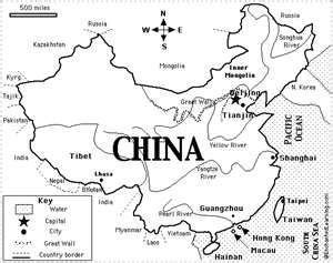 Ancient China Map Labeled 6th Grade