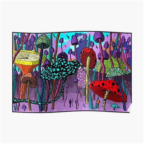 Psilocybin Molecule Poster Print Magic Mushrooms Psilocybin Art Stoner Gift Art Posters gingfood Art