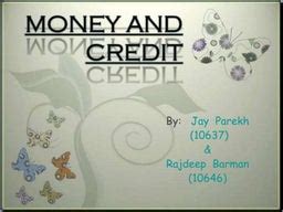 Social science project money and credit | PPT