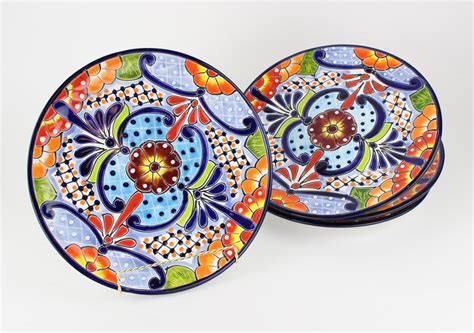 Mexican Talavera Plates Fiestaware Ceramic Dinner Plate Set | Etsy
