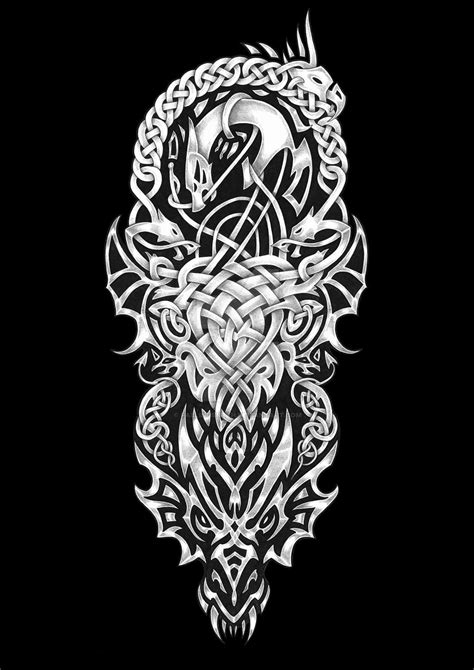 Celtic Dragon Tattoo by fallingSarah on DeviantArt in 2022 | Celtic ...