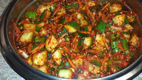 Korean food photo: Cucumber Kimchi - Maangchi.com