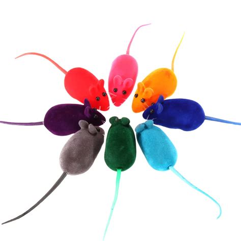 10pcs Fun Kitten Cat Playing Toys Mouse Realistic Sound Toy Cat Squeak ...