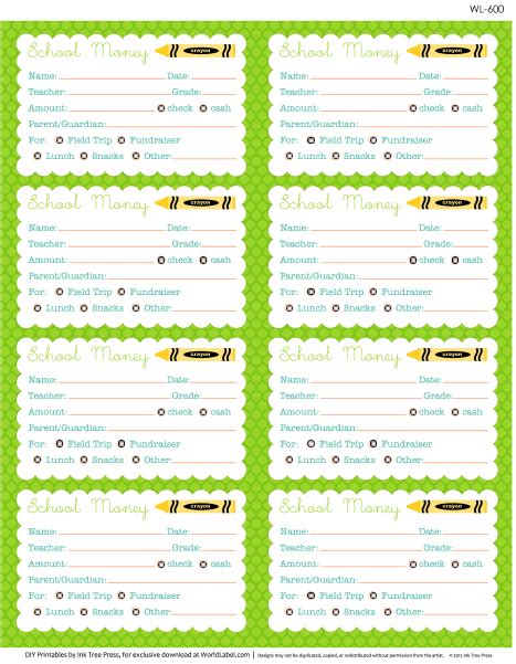 School Days Printables & Labels part 1 | Worldlabel Blog