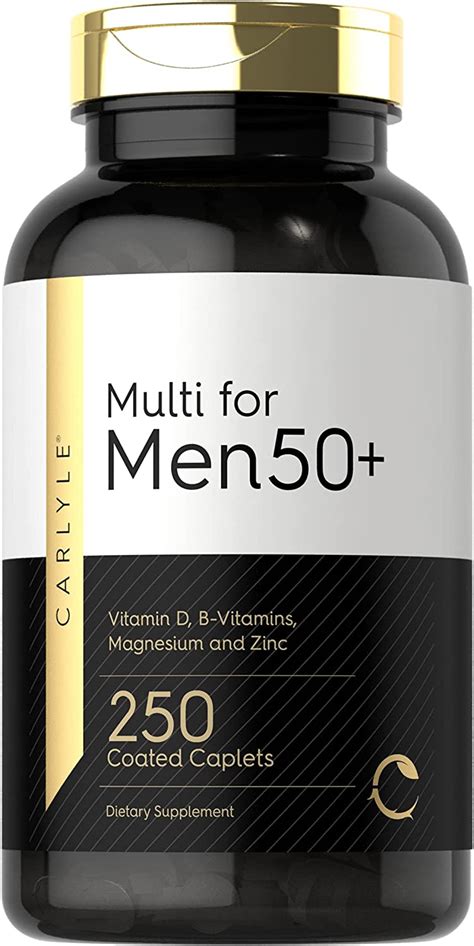 Multivitamin for Men 50 Plus | 250 Caplets | by Carlyle - Walmart.com