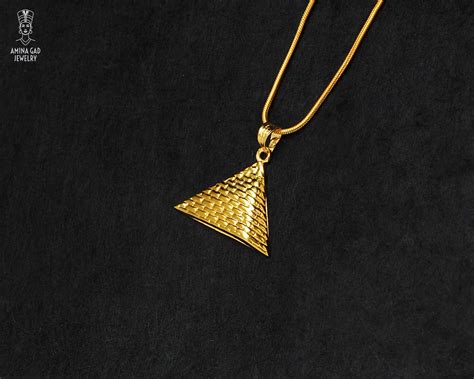 Medium Gold Pyramid Necklace 14k Gold Vermeil Over Sterling - Etsy