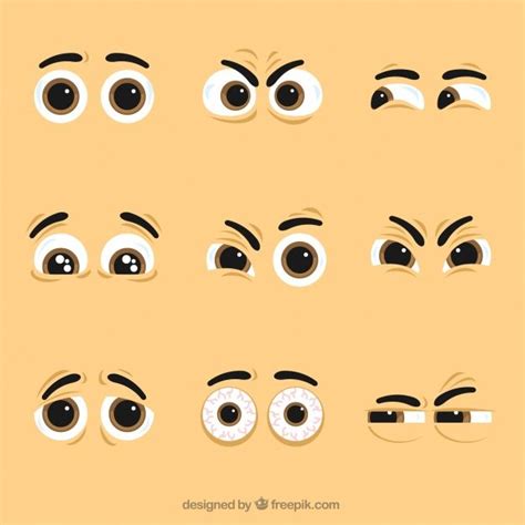 Premium Vector | Pack of nice character eyes | Eye illustration ...