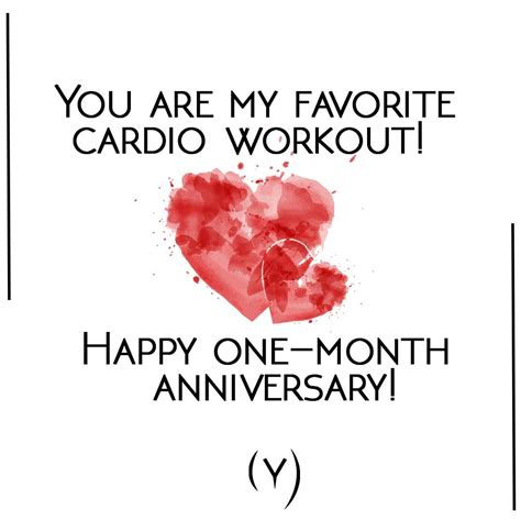 Happy One-Month Anniversary Card