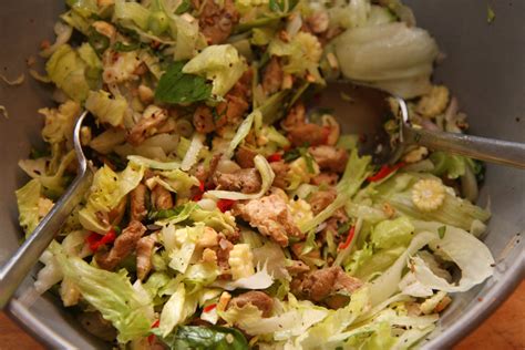 Spicy chicken salad, Indian recipe