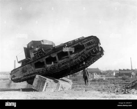 Captured British Whippet tank on Western Front, WW1 Stock Photo ...