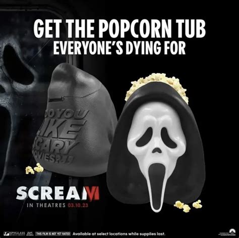 Scream VI (2023) Ghostface Cinemark Popcorn Bucket Official Merch SHIPS NOW www.salaberlanga.com