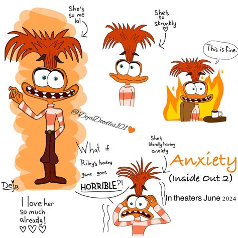 Inside Out 2 Anxiety Drawings by DejaDoodles101 on DeviantArt