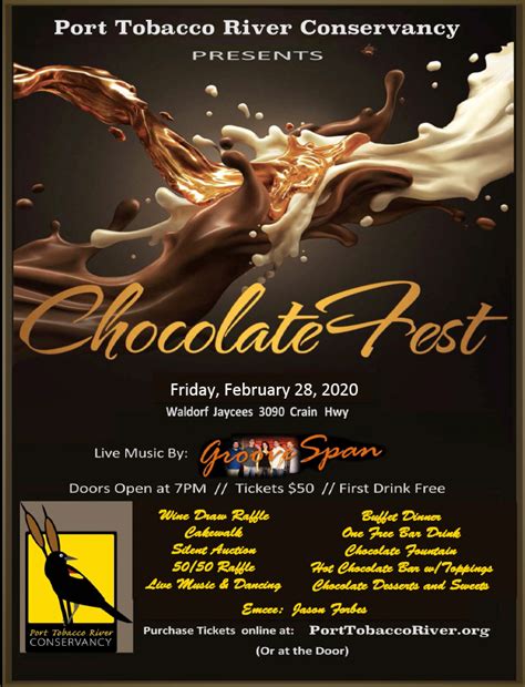 ChocolateFest 2020 is Friday, February 28 – Port Tobacco River Conservancy