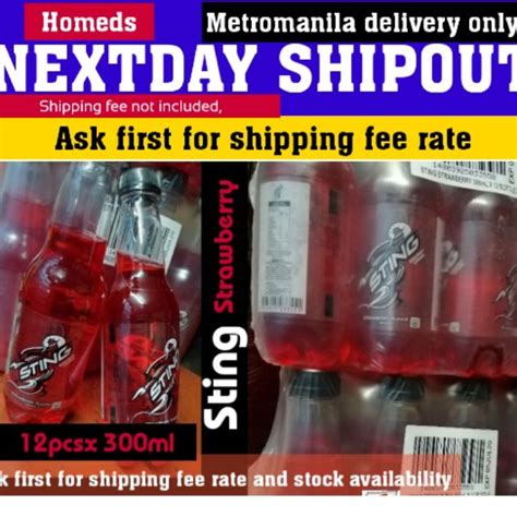 Sting red energy drink 300ml x 12pcs nationwide delivery | Shopee ...