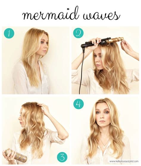 Mermaid waves | How to curl your hair, Short hair updo, Braids for medium length hair