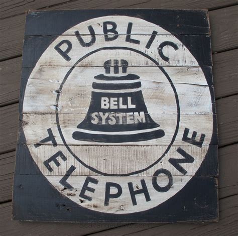 Vintage Style Telephone sign diy – Scavenger Chic