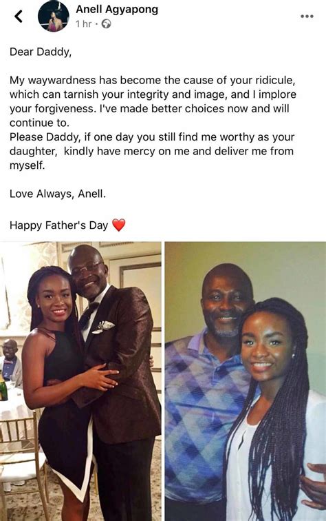 Kennedy Agyapongs' addict daughter begs for forgiveness on Father's Day ...