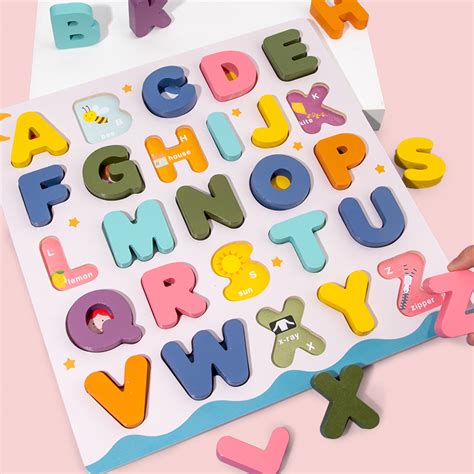 Wooden toy alphabet puzzle from China manufacturer - Kindercasa ...