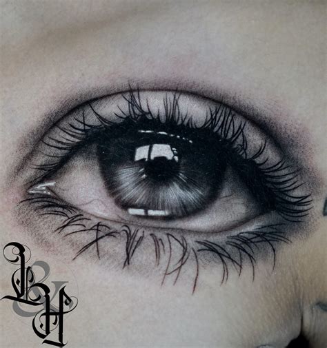 Black and Grey Watery Eye Tattoo - Love n Hate