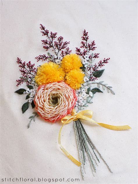 Flower Bouquet, Part 2 (and a short break notice) - Stitch Floral