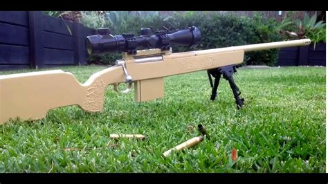 Homemade wooden Sniper Rifle - Tac 338A/M40a5/Remington 700 - YouTube