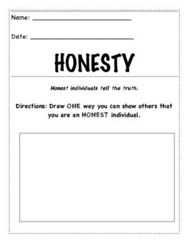 Results for honesty worksheet | TPT