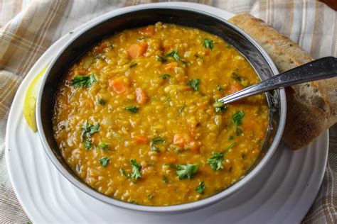 Red Lentil Soup Recipe with Vegetables - Two Kooks In The Kitchen