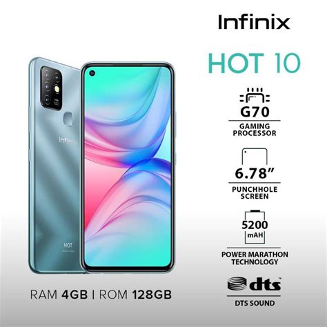 Infinix Hot 10 4GB + 128GB, G70 Chipset | Shopee Philippines