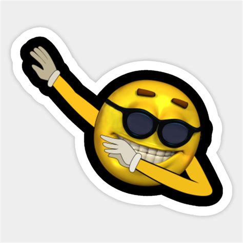 Dabbing Emoji - Cool Emoji Dab - Dabbing Emoji Cool Emoji Dab T - Sticker | TeePublic