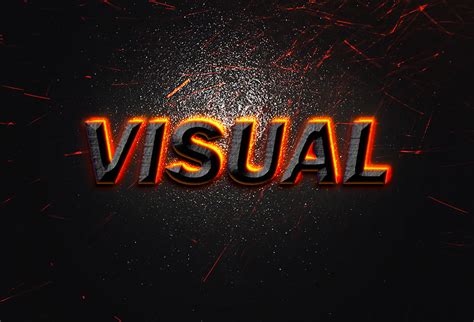 Visual Text Effect PSD - GraphicsFuel