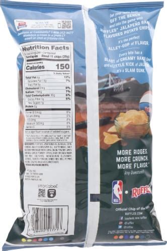 Ruffles® Jalapeno Ranch Flavored Potato Chips, 8 oz - Kroger