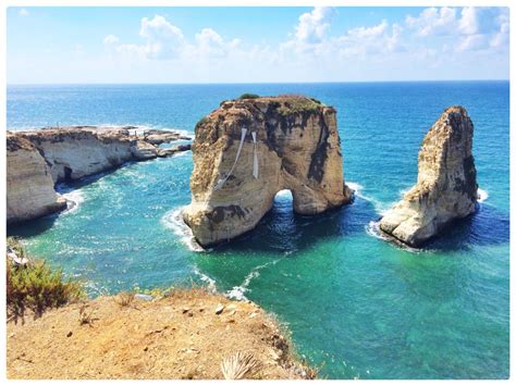 Mediterranean Sea , Beirut, Lebanon "Two Rocks"