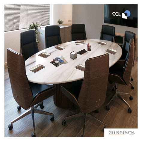 Oval Marble Conference Table | Custom Made for CCL, Dubai