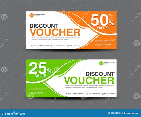 Discount Voucher Template, Coupon Design, Ticket, Card Design Stock Vector - Illustration of ...