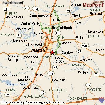 Del Valle, Texas Area Map & More