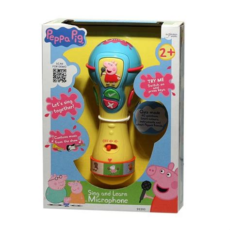 Peppa Pig Sing and Learn Microphone Toy with song , music , and quiz mode