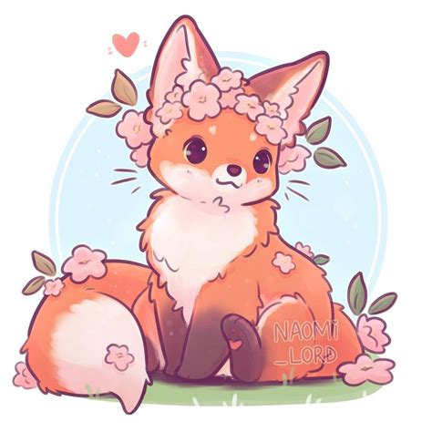 Naomi Lord Art on Instagram: " 🌸 Drew a lil baby fox! 🌸 Wanted to work on some simpler cute ...