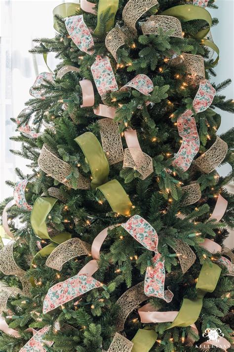 How to Decorate a Christmas Tree with Ribbon - Kelley Nan | Ribbon on christmas tree, Christmas ...