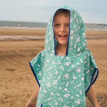 Children's Beach Poncho Towel By Hooded Owls | Bathtime Adventures