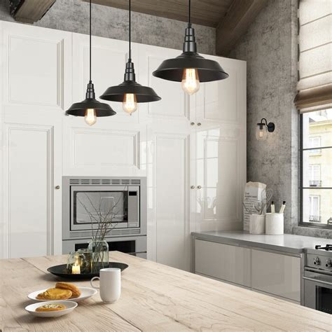 17 Stories Luminaire suspendu linéaire pour îlot de cuisine 3 lumières Wimbled | Wayfair.ca