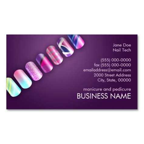 Nail Tech Professionals Business Card Template | Zazzle