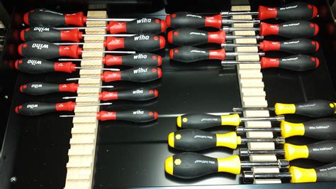 DIY Screwdriver Storage - idea... rip slot and add magnetic tape to hold better | Tool storage ...