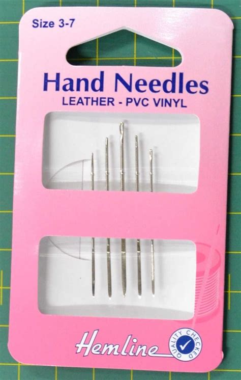 Leather Needles Size 3-7, Pack of 5, Suits Leather, PVC, Vinyl, Suede ...