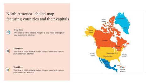 North America Labeled Map Featuring Countries And Their Capitals