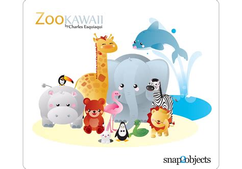 Free Kawaii Zoo Vector