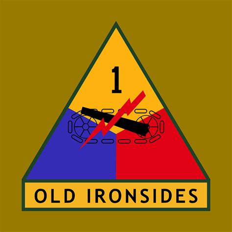 US Army. OLD IRONSIDES. 1st Armored Division Shoulder Sleeve Insignia ...