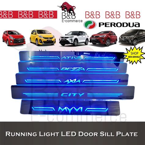 DOOR STEP LED Myvi BEZZA AXIA ATIVA 4PCS PERODUA RUNNING LIGHT BLUE LED DOOR SIDE STEP SILL ...