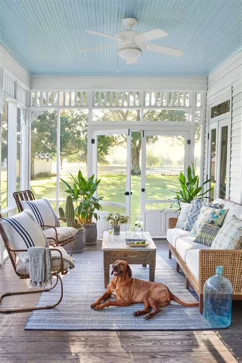 Benjamin Moore Palladian Blue Porch Ceiling | Shelly Lighting